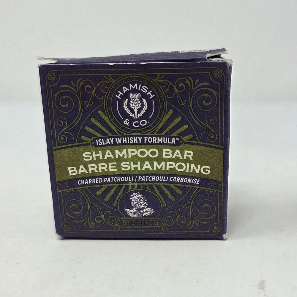 Hamish & Co Islay Whisky Formula Shampoo Bar Charred Patchouli 90g 3.17oz Mens